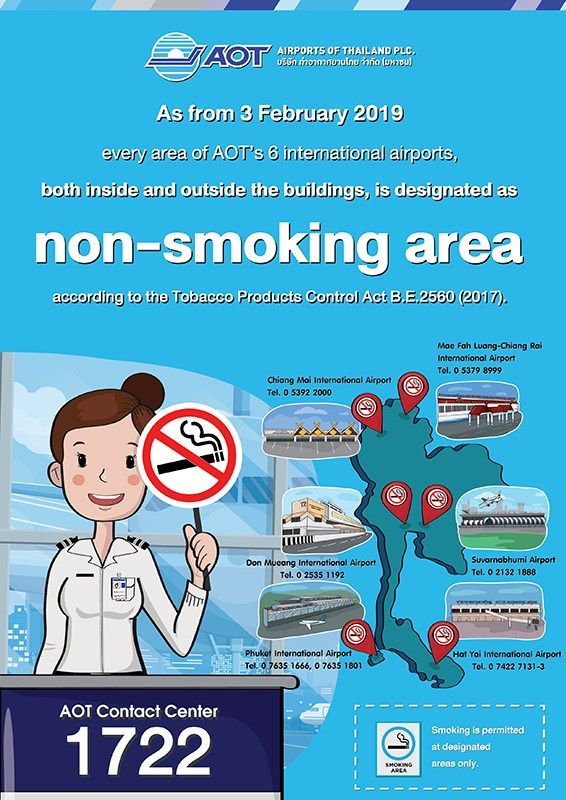 No Smoking at Bangkok Airport